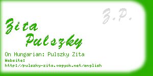 zita pulszky business card